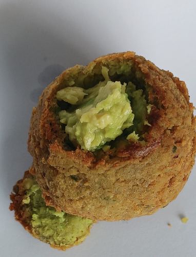 Avocado-stuffed falafel made with Chefcore