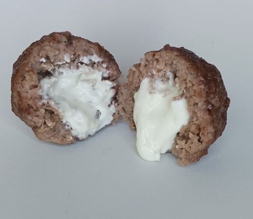 Cheese-stuffed meatball made with Chefcore