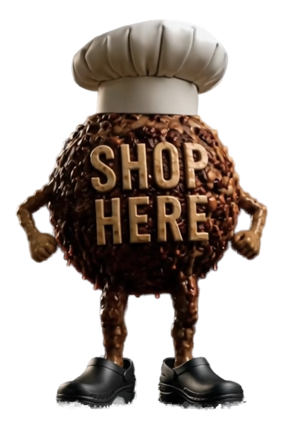 The Chefcore meatball chef mascot